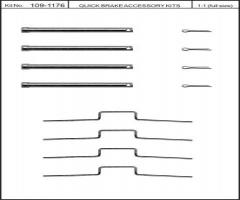 Quick brake 109-1176 zest. montażowy klocków hamulc. landrover, land rover 90/110 (dhmc)