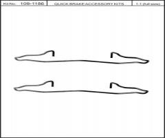 Quick brake 109-1186 zest. montażowy klocków hamulc. ford, ford escort v (gal)