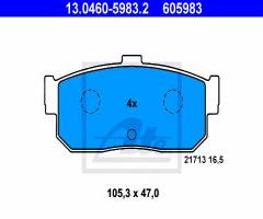 Ate 13.0460-5983 klocki hamulcowe nissan primera kombi 90-98 tył, nissan sunny iii hatchback (n14)