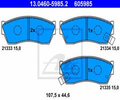 Ate 13.0460-5985 klocki hamulcowe suzuki swift 89-98, subaru justy ii (jma, ms), suzuki swift i (aa)