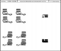 Quick brake 109-1238 zest. montażowy klocków hamulc. toyota, toyota hiace iii wagon (lh1_, rzh1_)