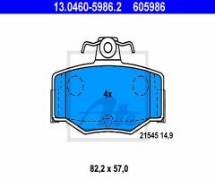 Ate 13.0460-5986 klocki hamulcowe nissan primera 90-02 tył, nissan primera (p10)