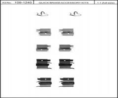 Quick brake 109-1240 zest. montażowy klocków hamulc. mazda toyota, mazda 323 f vi (bj)
