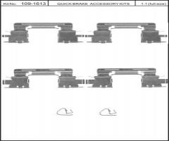 Quick brake 109-1613 zest. montażowy klocków hamulc. toyota, toyota camry (mcv3_, acv3_, _xv3_)