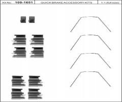 Quick brake 109-1651 zest. montażowy klocków hamulc. suzuki, mazda mx-5 ii (nb)