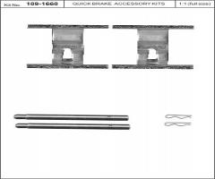 Quick brake 109-1660 zest. montażowy klocków hamulc. vw, audi q7 (4l), porsche cayenne
