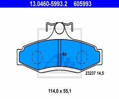 Ate 13.0460-5993 klocki hamulcowe daewoo nubira, leganza tył, daewoo nubira (klaj)