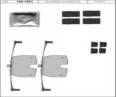 Quick brake 109-1851 zest. montażowy klocków hamulc. 0, bmw 5 (f10, f18)