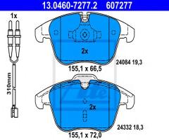 Ate 13.0460-7277 klocki hamulcowe peugeot 508 10- przód, peugeot 508