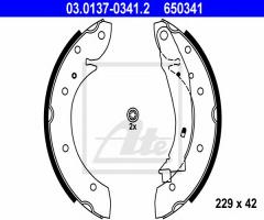 Ate 03.0137-0341 szczęki hamulcowe citroen berlingo 96-08, citroËn berlingo nadwozie pełne (m_)