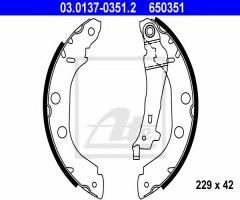 Ate 03.0137-0351 szczęki hamulcowe renault kangoo 97-, nissan kubistar nadwozie pełne (x80)