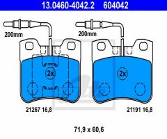 Ate 13.0460-4042 klocki hamulcowe peugeot 106 91-04, citroËn ax (za-_), peugeot 106 i (1a, 1c)