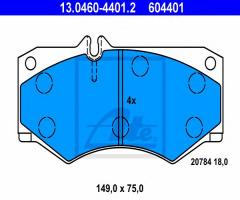 Ate 13.0460-4401 klocki hamulcowe mercedes 207-310, mercedes-benz klasa g (w460)