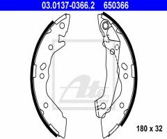 Ate 03.0137-0366 szczęki hamulcowe hyundai accent 94-99, hyundai accent i (x-3)