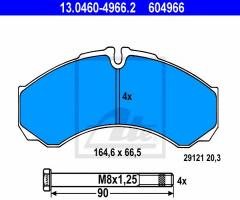 Ate 13.0460-4966 klocki hamulcowe iveco daily 35.10, iveco daily ii platforma / podwozie