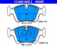 Ate 13.0460-5405 klocki hamulcowe bmw 3 e36 91-00, bmw 3 (e36)