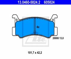 Ate 13.0460-5824 klocki hamulcowe mazda 323 85-89 tył, daihatsu charade iv (g200, g202)