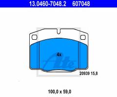 Ate 13.0460-7048 klocki hamulcowe opel kadett,corsa,ascona, opel corsa a tr (91_, 92_, 96_, 97_)