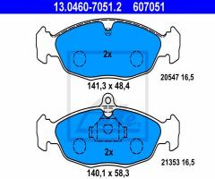 Ate 13.0460-7051 klocki hamulcowe opel astra f, corsa b, daewoo nexia (kletn)