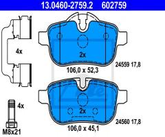 Ate 13.0460-2759 klocki hamulcowe bmw z4 e89 09- tył, bmw z4 (e89)