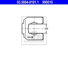 Ate 03.5004-0101 wieszak przewodu hamulcowego 