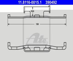 Ate 11.8116-0015 sprężyna zacisku hamulcowego bmw 3 e30 82-91 tył, bmw 3 (e30)