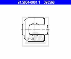 Ate 24.5004-0001 uchwyt przewodu hamulcowego