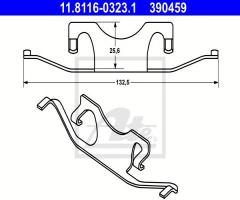 Ate 11.8116-0323 sprężyna zacisku hamulcowego mercedes w211 02-09 tył