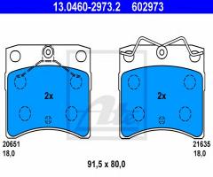 Ate 13.0460-2973 klocki hamulcowe vw t4 90-, vw transporter iv autobus (70xb, 70xc, 7db, 7dw)