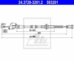 Ate 24.3728-3201 linka sprzegła kia picanto 05-, kia picanto (ba)