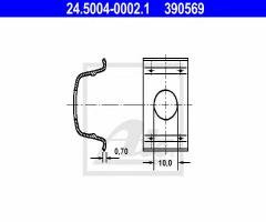 Ate 24.5004-0002 uchwyt przewodu hamulcowego