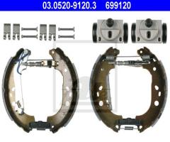 Ate 03.0520-9120 szczęki hamulcowe top kit, fiat doblo cargo (223), lancia musa (350)