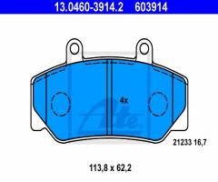 Ate 13.0460-3914 klocki hamulcowe volvo 740-940 84-93, volvo 740 (744)