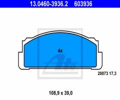 Ate 13.0460-3936 klocki hamulcowe fiat 125, polonez, autobianchi a 111, fiat 127, lancia a 112