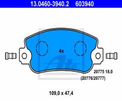 Ate 13.0460-3940 klocki hamulcowe fiat uno,ritmo,regata z czuj., autobianchi y10