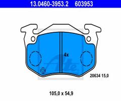 Ate 13.0460-3953 klocki hamulcowe renault twingo 93-98, renault twingo i (c06_)