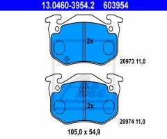 Ate 13.0460-3954 klocki hamulcowe renault megane 96-03 tył, citroËn zx (n2), peugeot 205 i (741a/c)