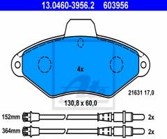 Ate 13.0460-3956 klocki hamulcowe citroen xantia 93-01 z czuj., citroËn xantia (x1)