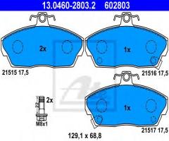 Ate 13.0460-2803 klocki hamulcowe rover 200-400 89-00 (+abs) z czuj., honda concerto (hw), mg mg zr