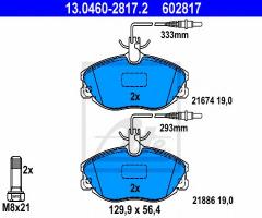 Ate 13.0460-2817 klocki hamulcowe peugeot 406 1,9-3,0 95-, citroËn zx (n2)