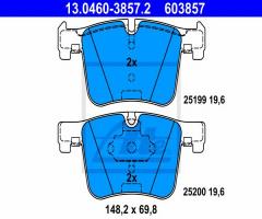 Ate 13.0460-3857 klocki hamulcowe bmw x3 f25 10- przód, bmw 1 (f20)