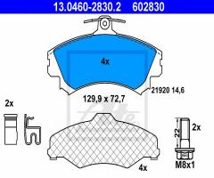 Ate 13.0460-2830 klocki hamulcowe volvo s40,v40 95-97, mitsubishi carisma (da_), volvo s40 i (vs)