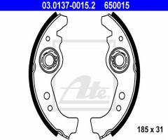 Ate 03.0137-0015 szczęki hamulcowe fiat seicento, autobianchi a 112, fiat 127, fso 126p