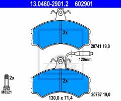 Ate 13.0460-2901 klocki hamulcowe fiat ducato 82-94, alfa romeo ar 6 autobus (280)