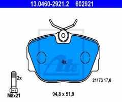 Ate 13.0460-2921 klocki hamulcowe bmw 3 e30 82-93, bmw 3 (e30)