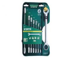 Sata 8007a-new klucze płasko-oczkowe z podwójną grzechotką 8 cz