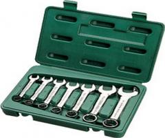 Sata 9033 zestaw 7 kluczy płasko-oczkowych krótkich w pudełk