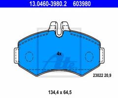 Ate 13.0460-3980 klocki hamulcowe mercedes vito 98-03, mercedes-benz vito autobus (638)