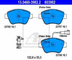 Ate 13.0460-3982 klocki hamulcowe fiat stilo 1,2-1,6 01-08 z czujnikiem, fiat bravo ii (198)