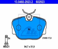 Ate 13.0460-2923 klocki hamulcowe mercedes w201 190 82-93, mercedes-benz 190 (w201)